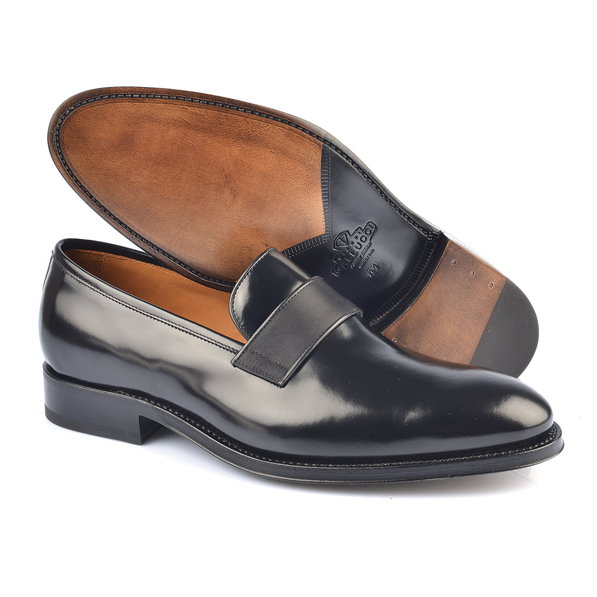 852 Vittorio Slip-on <br> Calfskin Leather Black