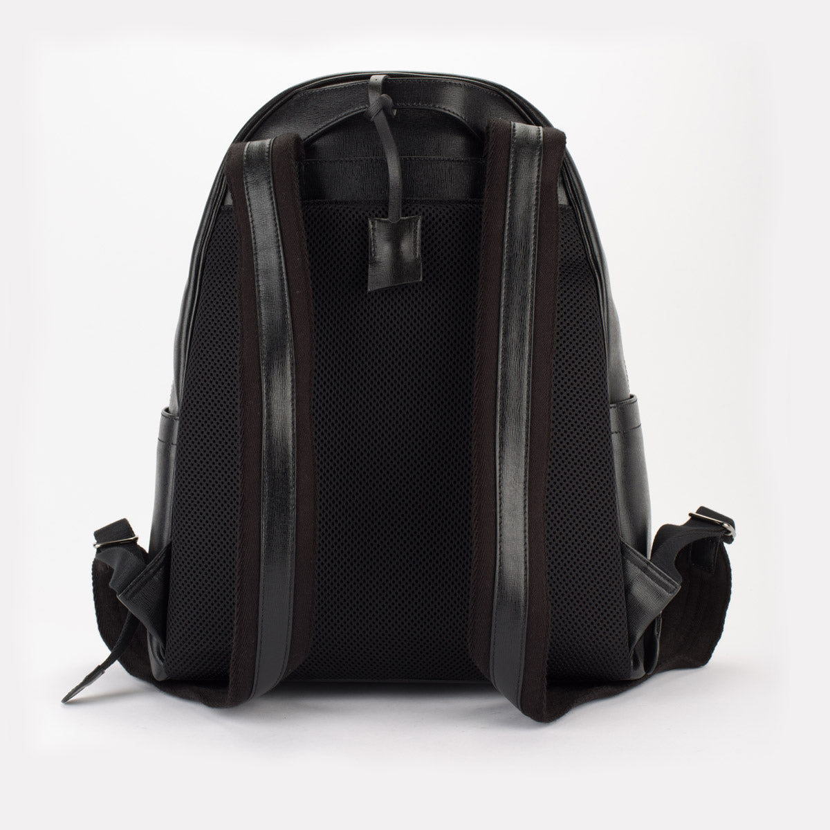 Backpack saffianino black gun metal