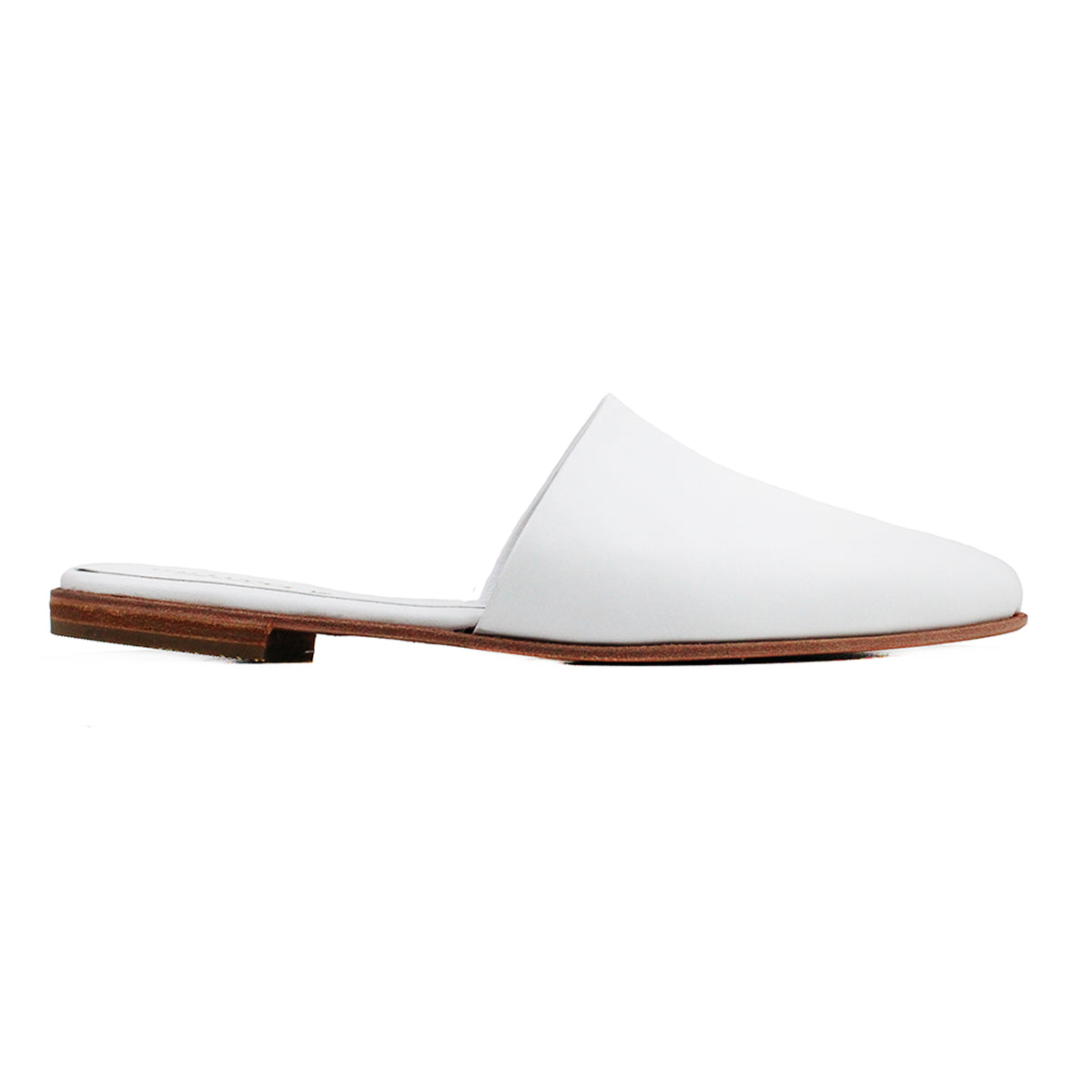 Sabot in white leather