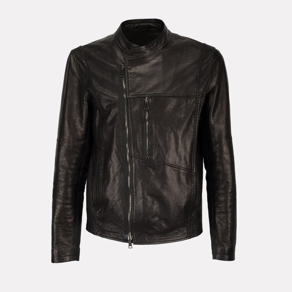 Leather Jacket BIKER in Black – Gianni Gallucci